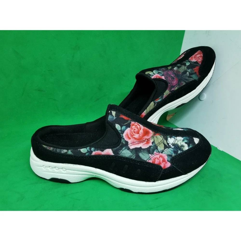 Easy Spirit Women's Rose Flower Slip On Settime TravelTime Mule Clogs Size 6 M